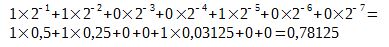 Conversão binário-decimal com vírgula flutuante